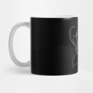 Deer Elk Minimalist One Line Drawing Minimal Outdoors Wildlife Mug